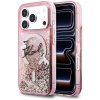 Etui Karl Lagerfeld Liquid Glitter Karl  Script Logo MagSafe do iPhone 17 Pro różowy
